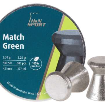 MATCH GREEN .177 TIN OF 500 BY H&N